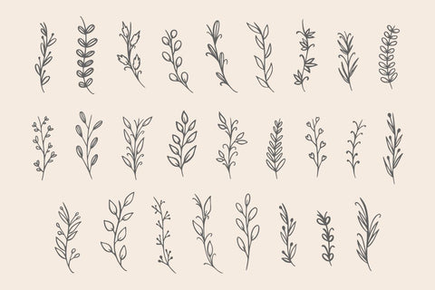 Dedaunan - A Botanical Dingbat Font Font Masyafi Studio 