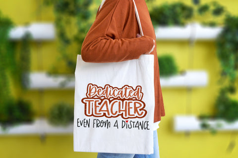 Dedicated Teacher Even From A Distance - SVG, PNG, DXF, EPS SVG Elsie Loves Design 