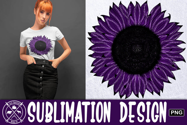 Deep Purple Sunflower Sublimation|Sublimation PNG Sublimation Last Frontier Design Co. 