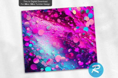 DeepPink Glitter Holographic 20 oz / 30 oz Tumbler PNG Sublimation Regulrcrative 