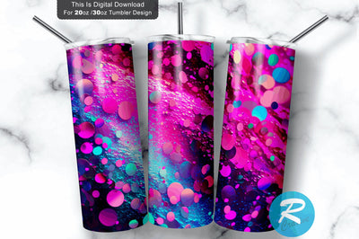 DeepPink Glitter Holographic 20 oz / 30 oz Tumbler PNG Sublimation Regulrcrative 