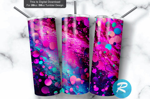 DeepPink Glitter Holographic 20 oz / 30 oz Tumbler PNG Sublimation Regulrcrative 