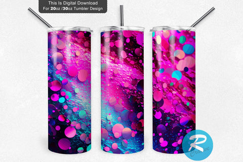 DeepPink Glitter Holographic 20 oz / 30 oz Tumbler PNG Sublimation Regulrcrative 