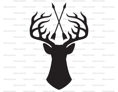 Deer and crossed arrows SVG TribaliumArtSF 