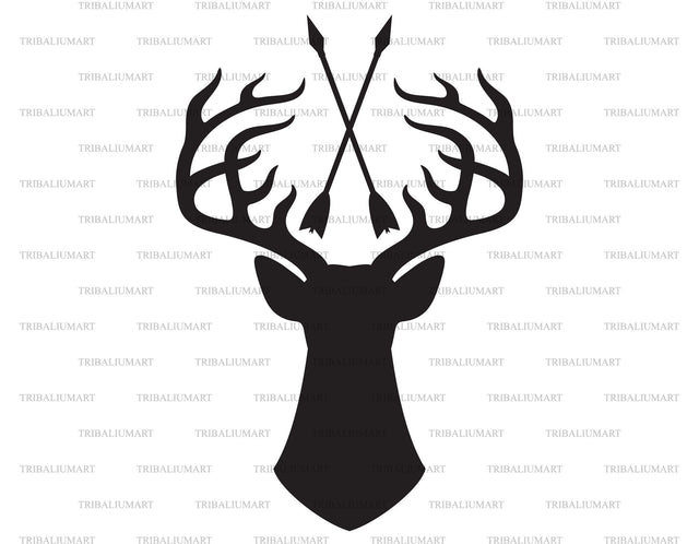 Deer and crossed arrows SVG TribaliumArtSF 