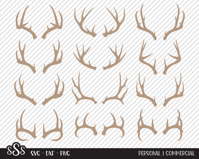 Deer Antler Bundle | Outdoor SVG SVG Texas Southern Cuts 