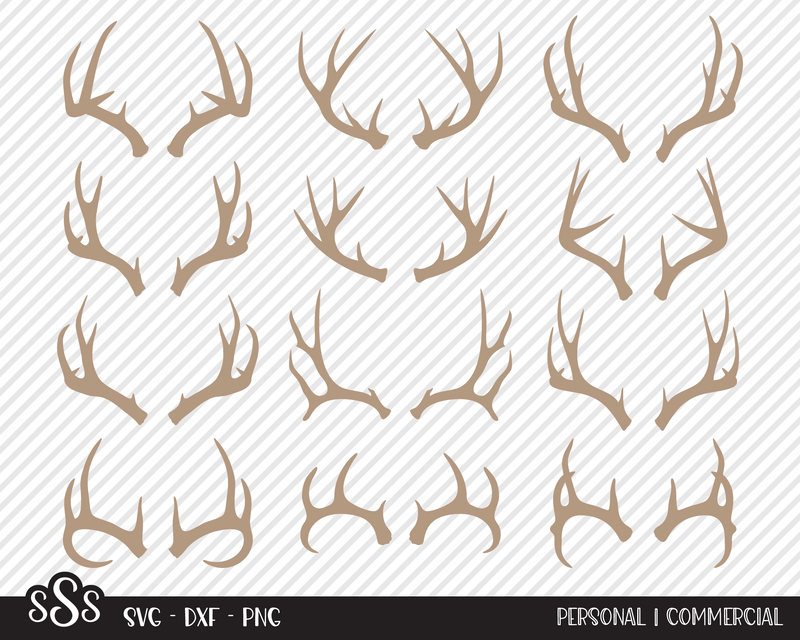 Deer Antler Bundle | Outdoor SVG SVG Texas Southern Cuts 