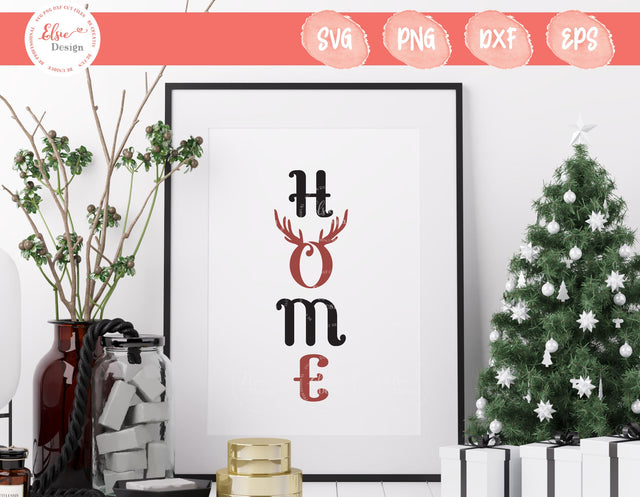 Deer Antler - Home - SVG, PNG, DXF, EPS SVG Elsie Loves Design 