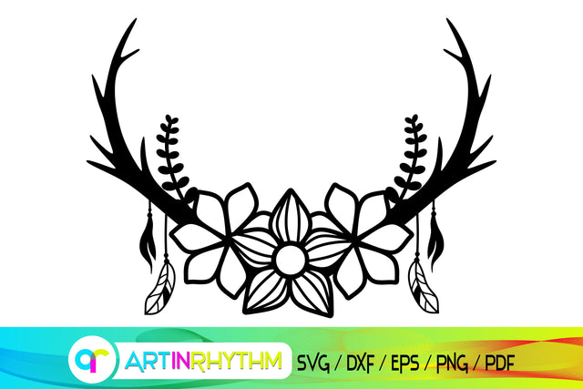 deer antler svg SVG Artinrhythm shop 
