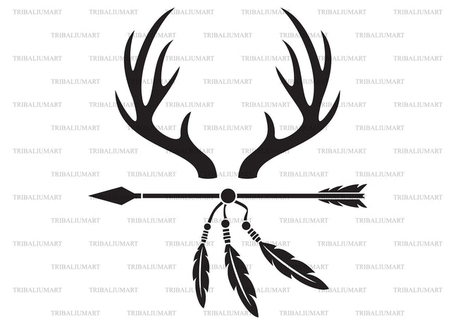 Deer antlers and arrow SVG TribaliumArtSF 