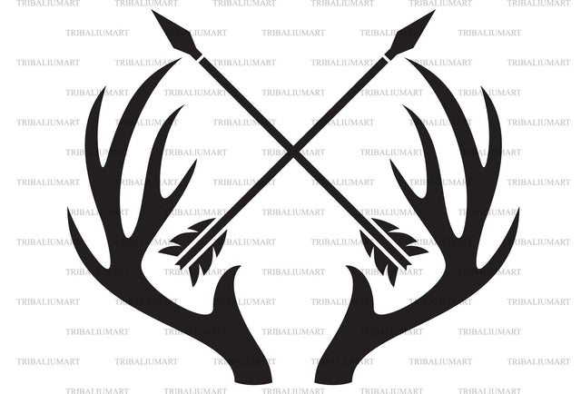 Deer antlers and arrows SVG TribaliumArtSF 