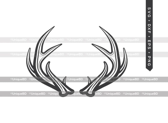 Deer Antlers SVG Cut File | Antler Svg | Buck Svg | Hunting Svg | Horn Svg | Dxf | Eps | Png | Silhouette | Cut File SVG ETC Craft 