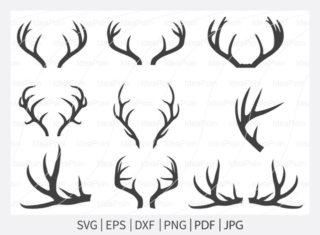 Deer Antlers svg, Deer Antlers, Reindeer Antlers Svg, Antlers svg, Cricut, Silhouette SVG Dinvect 