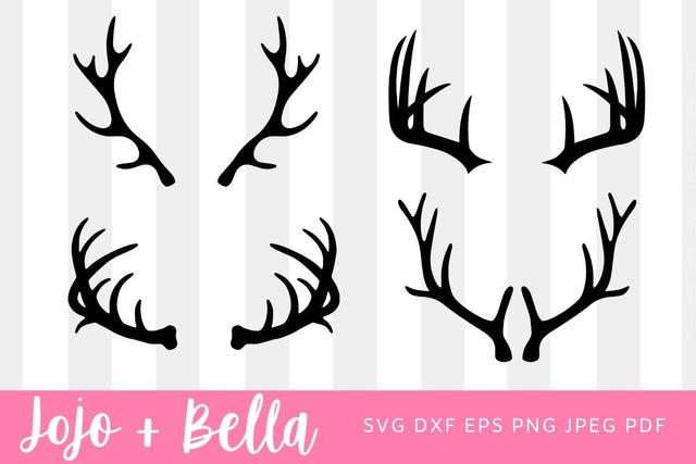 Deer Antlers SVG - Stag Antlers SVG, Antlers Clipart, Antlers Vinyl Decal - Antlers Svg Cutting File, Vinyl File, Svg, Antlers, Cricut, Antlers Svgs Cut File SVG Jojo&Bella 