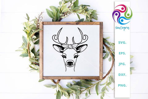 Deer Bandana Svg, Antlers Deer Svg SVG Sintegra 