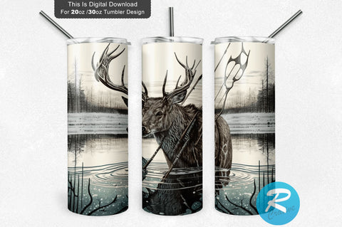 Deer Bow Hunting 20 oz / 30 oz Tumbler PNG Sublimation Regulrcrative 