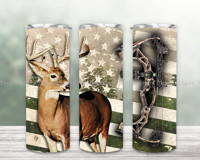 Deer Bow Hunting Tumbler Sublimation Designs, Deer Hunting Tumbler, Deer Tumbler Png, Deer Png, Deer Sublimation Design Sublimation ToriDesigns 