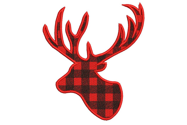 Deer Checkered Embroidery Designs, Christmas Embroidery Designs Embroidery/Applique DESIGNS NextEmbroidery 