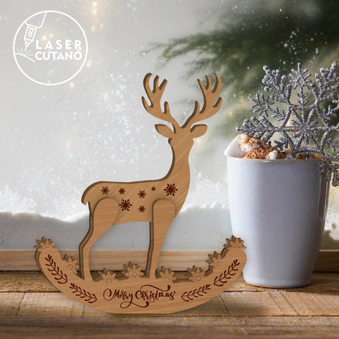 Deer Christmas Laser Cut Template, Home Decoration SVG LaserCutano 