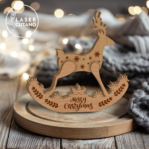Deer Christmas Set Multilayer Cut File, Home Decor SVG LaserCutano 