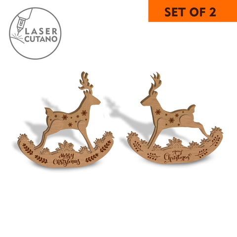 Deer Christmas Set Multilayer Cut File, Home Decor SVG LaserCutano 