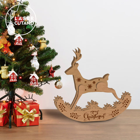 Deer Christmas Set Multilayer Cut File, Home Decor SVG LaserCutano 