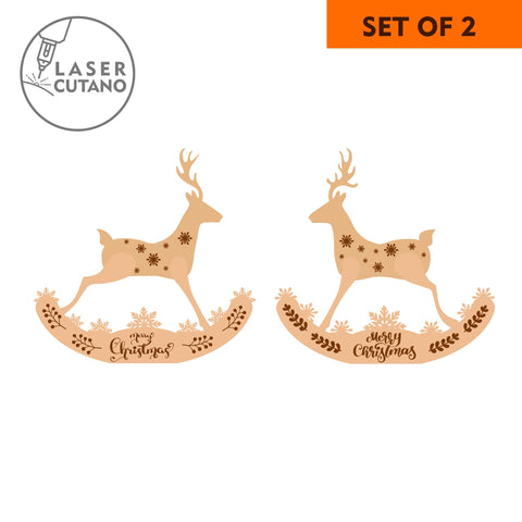 Deer Christmas Set Multilayer Cut File, Home Decor SVG LaserCutano 