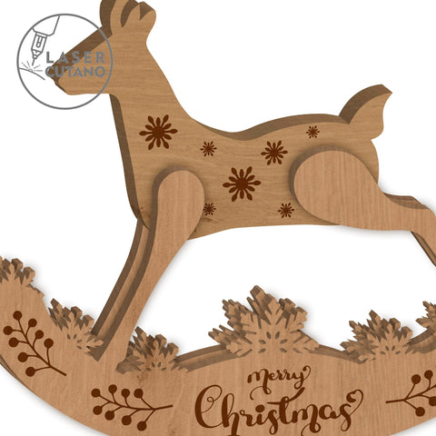 Deer Christmas Set Multilayer Cut File, Home Decor SVG LaserCutano 