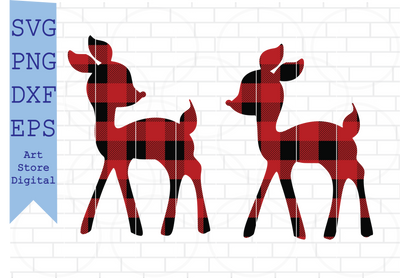 Deer Christmas Svg, Merry Christmas SVG, Merry Christmas Saying Svg, Christmas Clip Art, Christmas Cut Files, Cricut, Silhouette Cut File. SVG Artstoredigital 