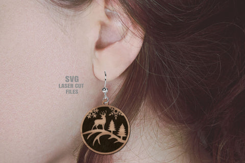 Deer Earrings SVG | Deer SVG Laser Cut Files SVG Cloud9Design 