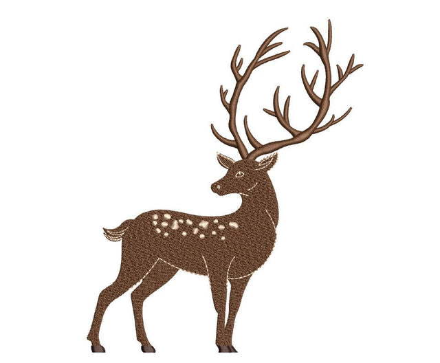 Deer Embroidery Design, 5 sizes, Instant Download Embroidery/Applique DESIGNS Nino Nadaraia 