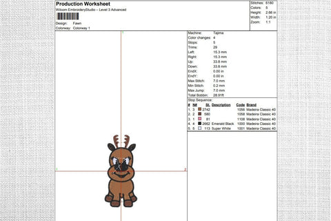 Deer Embroidery Designs Embroidery/Applique DESIGNS SvgOcean 