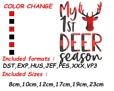Deer Embroidery, Newborn Embroidery, Embroidery Deer, Deer Design, Deer Head Embroidery, Hunting Design Embroidery/Applique DESIGNS SVG Digital Designer 