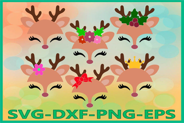 Deer Face Svg, Merry Christmas, Christmas Deer SVG AlexSVGStudio 
