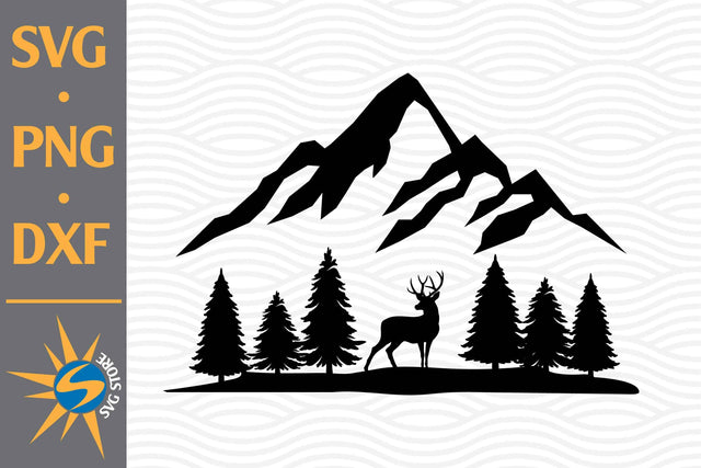 Deer Forest SVG, PNG, DXF Digital Files Include SVG SVGStoreShop 