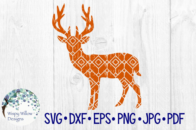 Deer Geometric Pattern SVG Wispy Willow Designs 