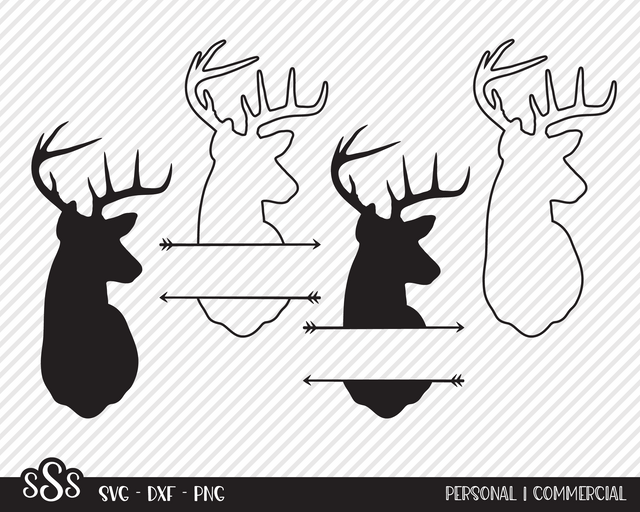 Deer Head Bundle | Outdoor SVG SVG Texas Southern Cuts 