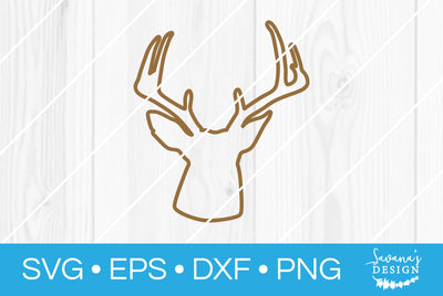 Deer Head Outline SVG SavanasDesign 