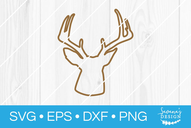 Deer Head Outline SVG SavanasDesign 