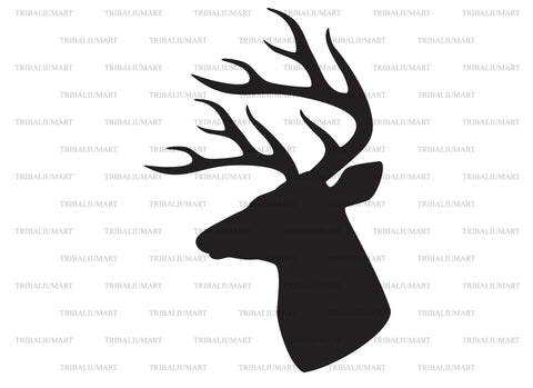 Deer head profile SVG TribaliumArtSF 