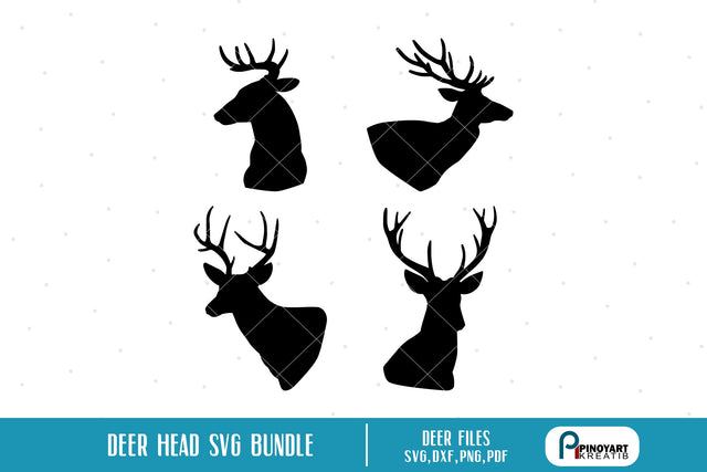 Deer Head Svg Bundle SVG Pinoyart Kreatib