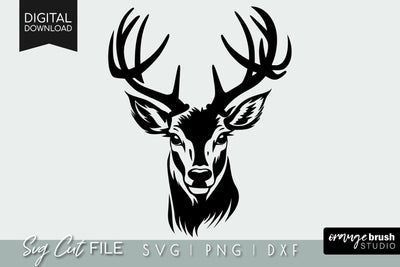 Deer Head SVG File for Cricut, Deer Hunting, Reindeer SVG SVG OrangeBrushStudio 