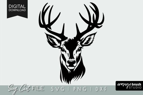 Deer Head SVG File for Cricut, Deer Hunting, Reindeer SVG SVG OrangeBrushStudio 
