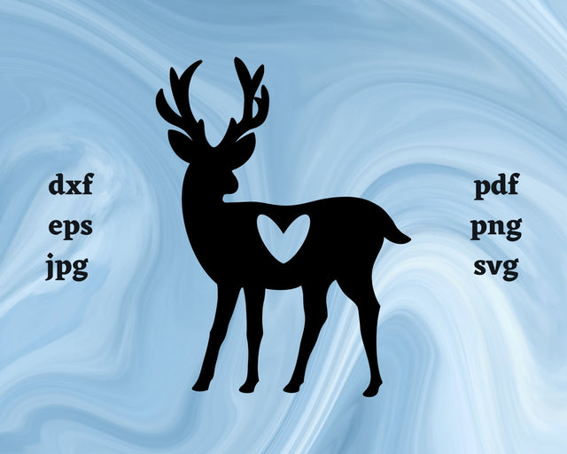 Deer Heart SVG Cut File SVG Northern Light SVG 