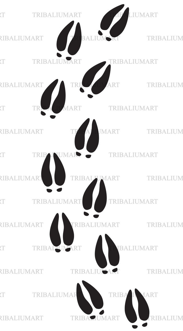Deer hoof print (traces) SVG TribaliumArtSF 