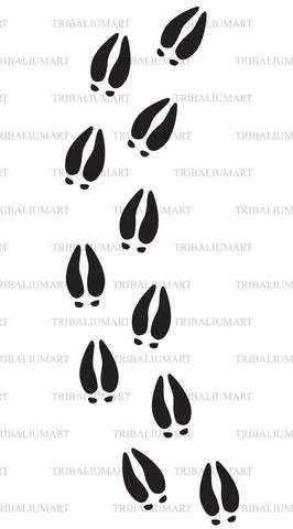 Deer hoof print (traces) SVG TribaliumArtSF 