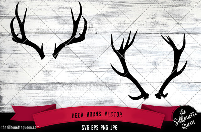 Deer Horns Silhouette Vector SVG SVG Loveleen Kaur 