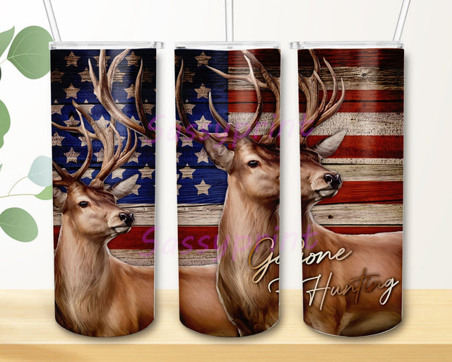 Deer Hunting 20oz Skinny Tumbler Png, USA Flag Tumbler Png, Deer Tumbler, Wood Sublimation Tumbler, Forest Animal Tumbler Wrap, Coffee Tumbler Sublimation sassyprint 