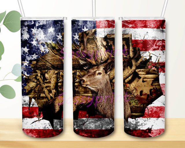 Deer Hunting 20oz Skinny Tumbler Sublimation Designs, Crack Hunting Deer for Straight Tapered Tumbler PNG File ,Digital Download Sublimation sassyprint 