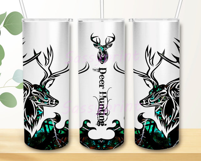 Deer Hunting 20oz Skinny Tumbler Sublimation Designs Deer Hunting and Camo Hunt Tumbler for Straight & Tapered Tumbler PNG Instant Download Sublimation sassyprint 